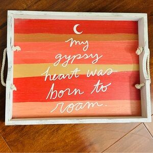 Pier 1 Colorful Decorative Tray with Inspirational Quote